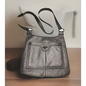 Coach Metallic Pebbled Leather Crossbody Purse & Wallet Set J1168-F16533